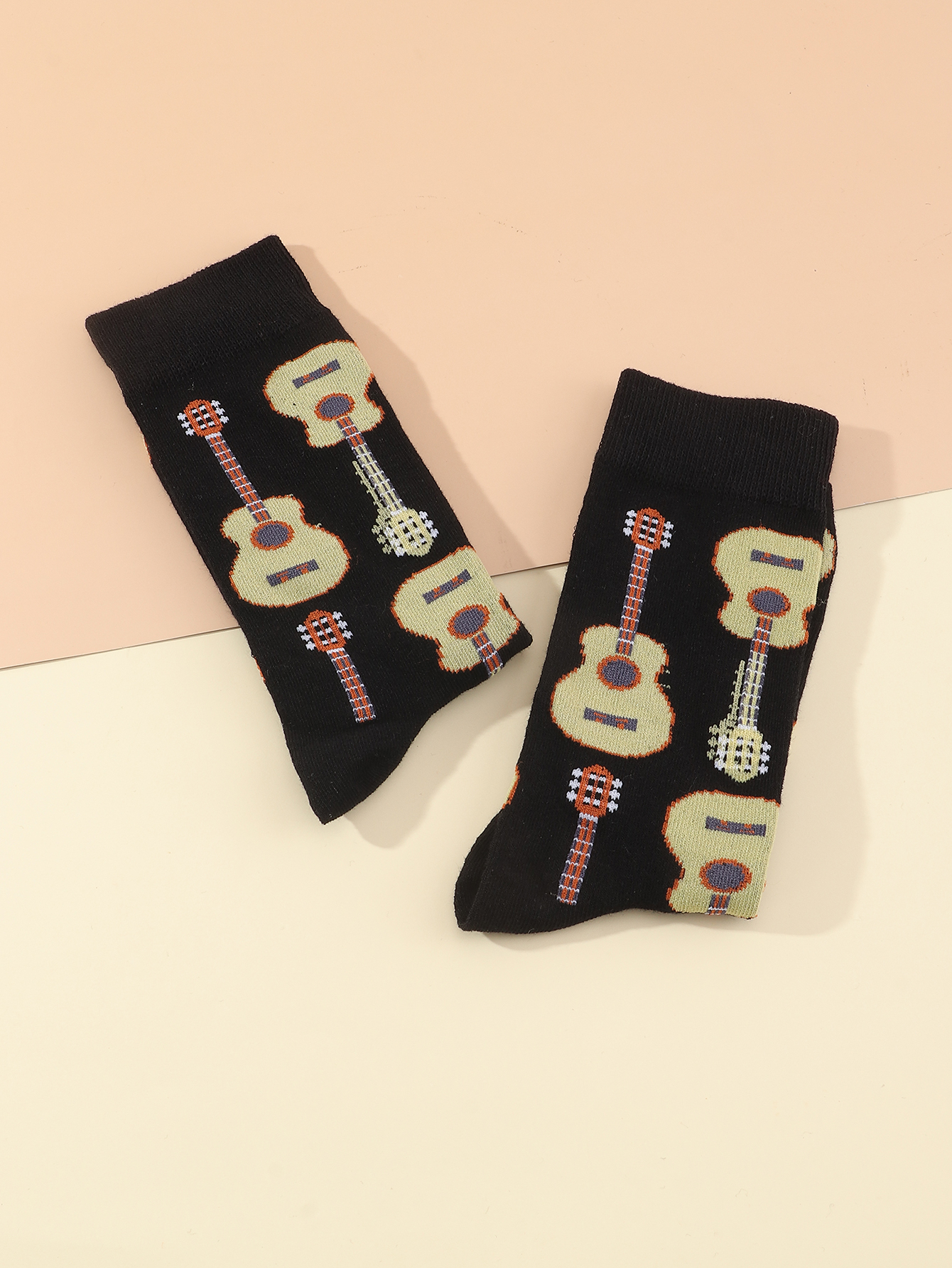 Menu0027S Simple Style Guitar Cotton Socks