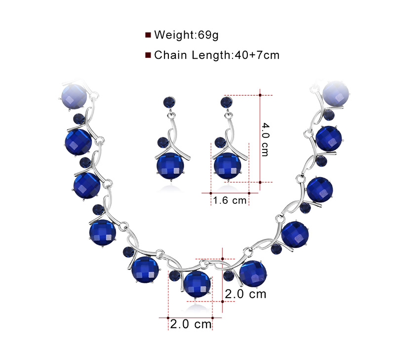 Womenu0027S Glam Basic Geometric Alloy Earrings Necklace Jewelry Set Diamond Rhinestone Jewelry Sets