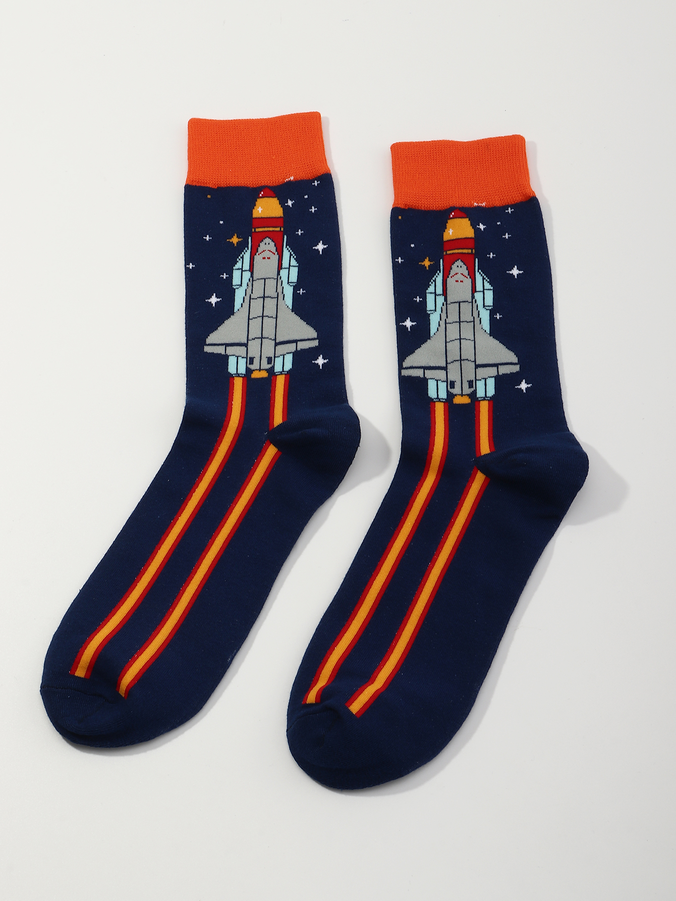 Menu0027S Sports Rocket Cotton Socks