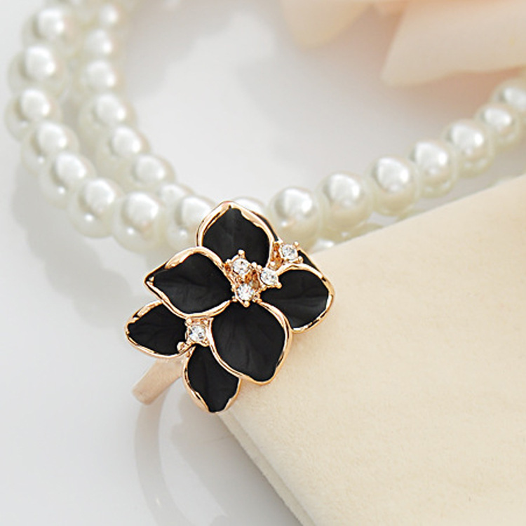 Womenu0027S Fashion Simple Style Floral Alloy Ring Epoxy 1 Piece