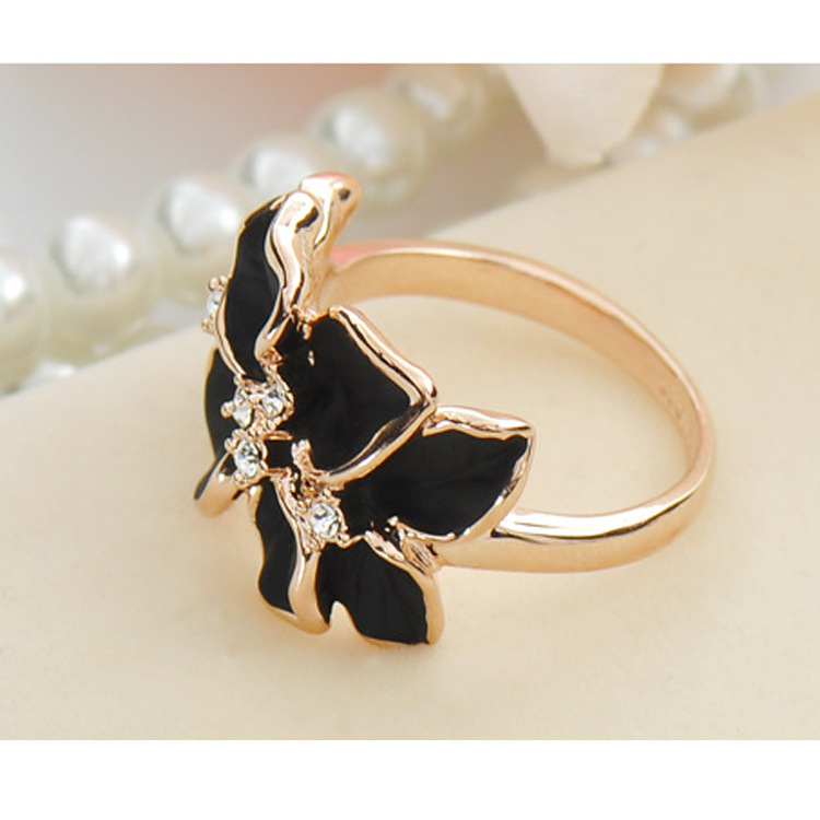 Womenu0027S Fashion Simple Style Floral Alloy Ring Epoxy 1 Piece