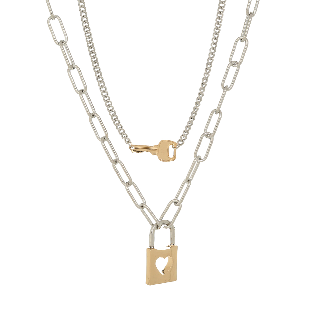 Modern Style Key Lock Alloy Plating No Inlaid Necklace