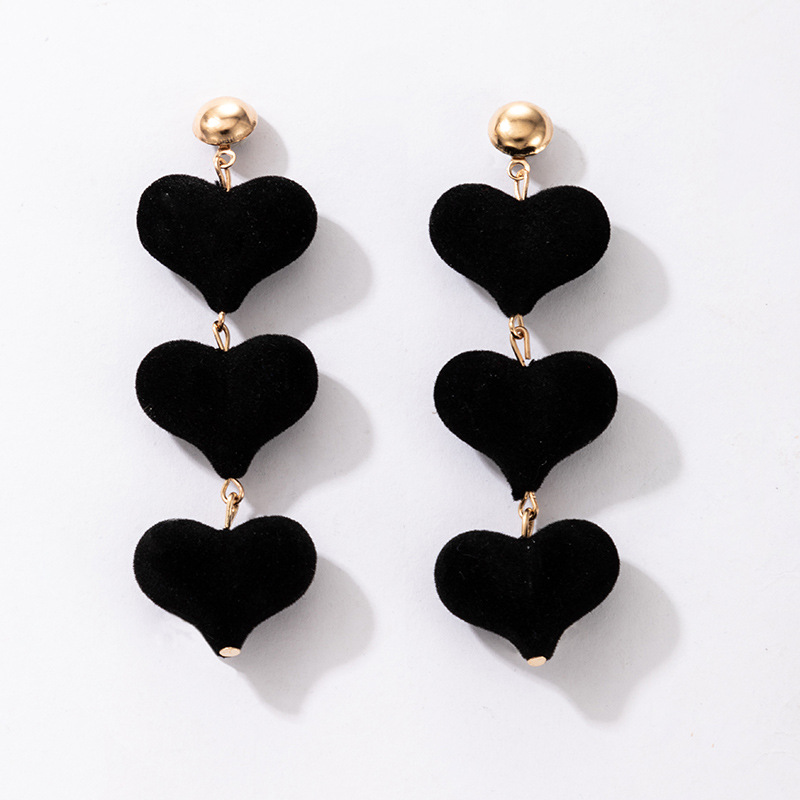 Fashion Alloy Heart shape Earrings Necklace Birthday Party