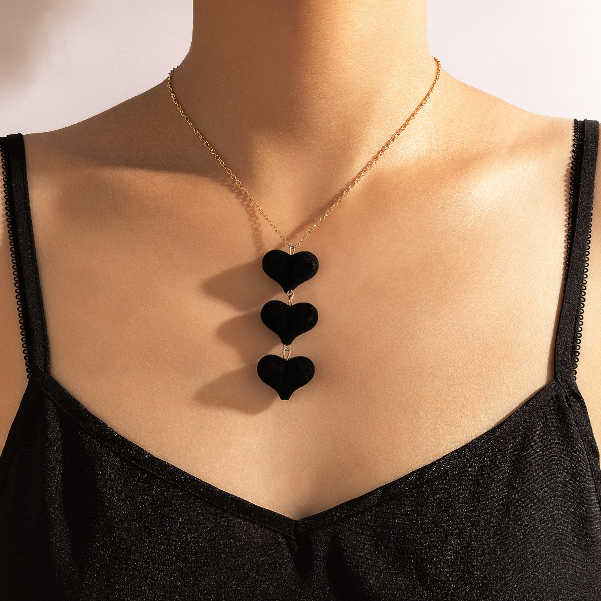 Fashion Alloy Heart shape Earrings Necklace Birthday Party