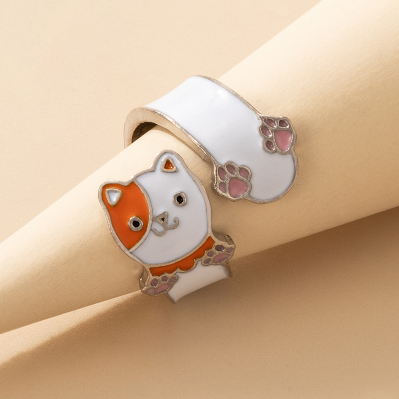 Cartoon Style Cute Fashion Animal Dog Fox Alloy Rings