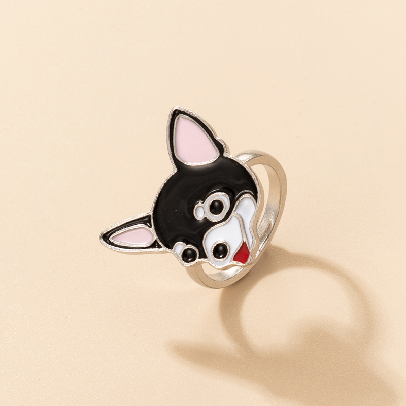 Cartoon Style Cute Fashion Animal Dog Fox Alloy Rings