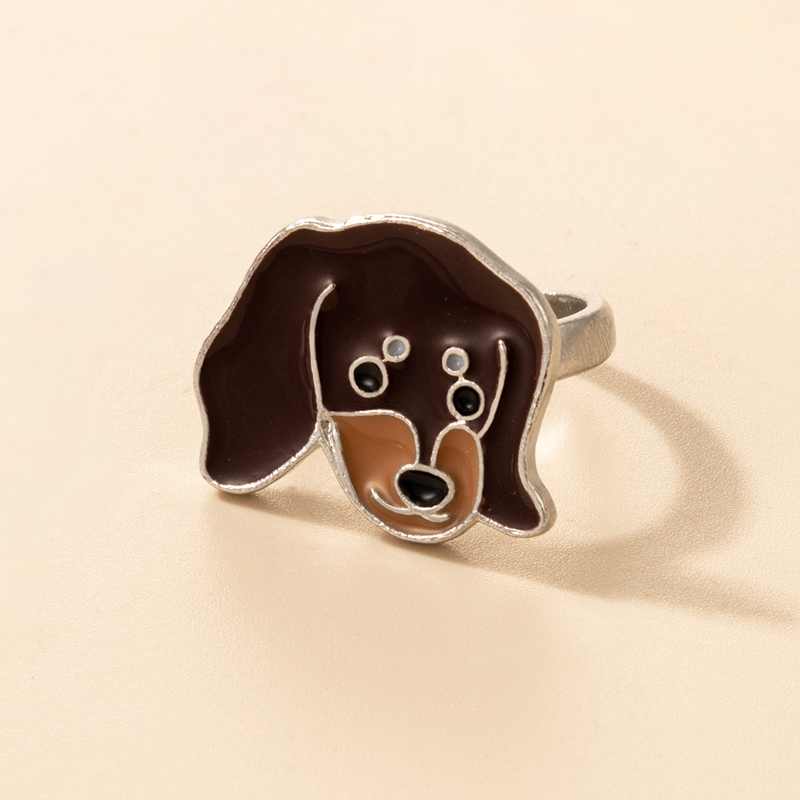 Cartoon Style Cute Fashion Animal Dog Fox Alloy Rings