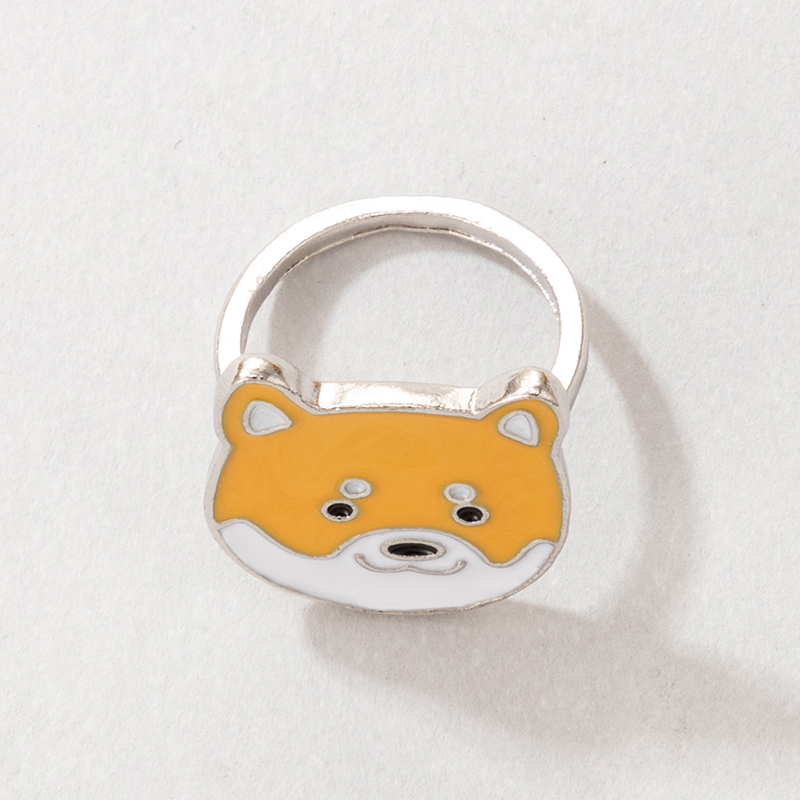 Cartoon Style Cute Fashion Animal Dog Fox Alloy Rings