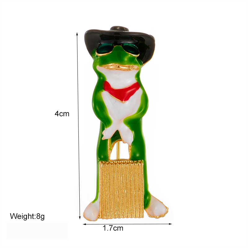 Womenu0027S Cute Funny Frog Alloy Brooches Stoving Varnish Plating No Inlaid Brooches