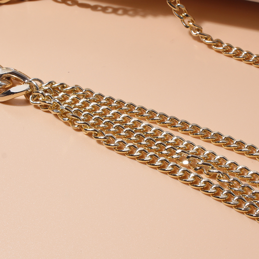 Fashion Geometric Alloy Body Chain