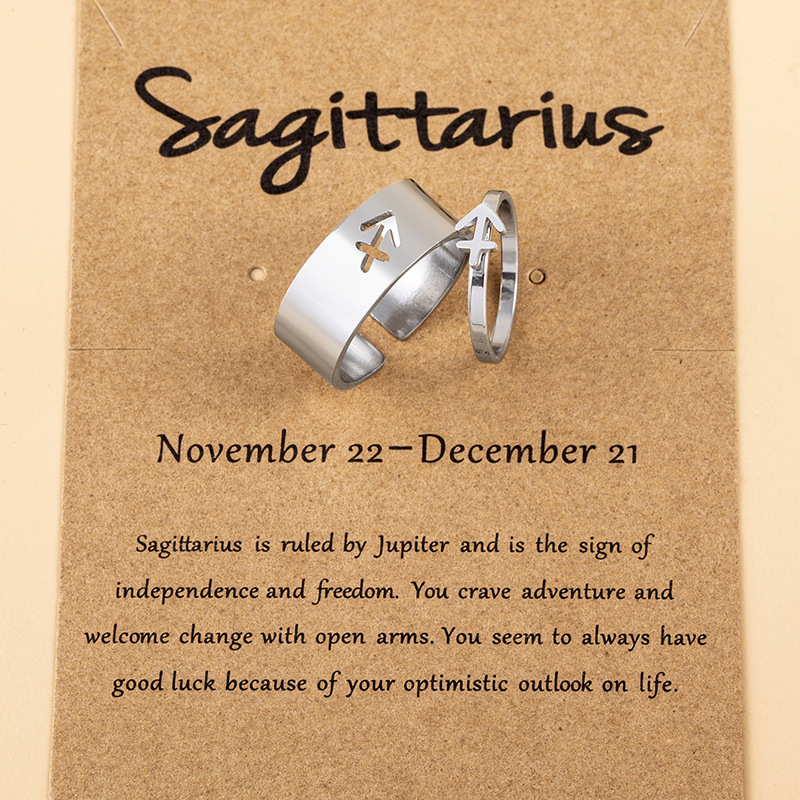 Simple Style Stainless Steel Constellation Ring Daily Electroplating Unset As Shown in the Picture