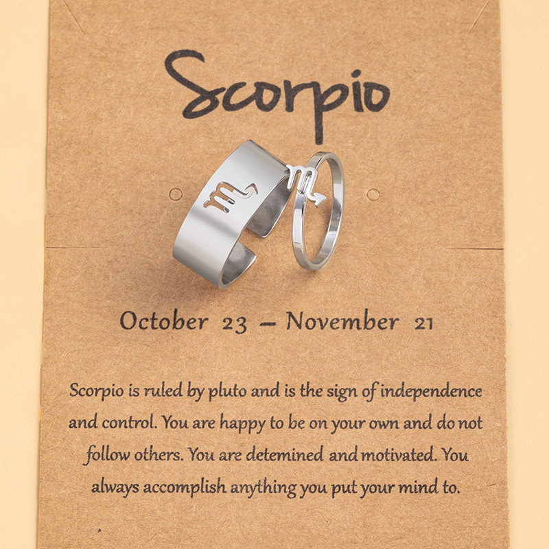 Simple Style Stainless Steel Constellation Ring Daily Electroplating Unset As Shown in the Picture