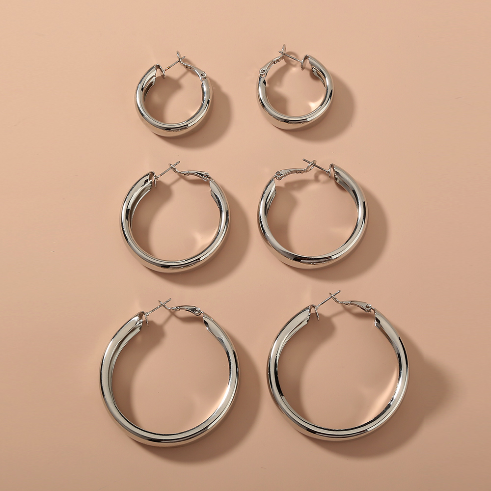 Fashion Geometric Alloy Plating Earrings 1 Set