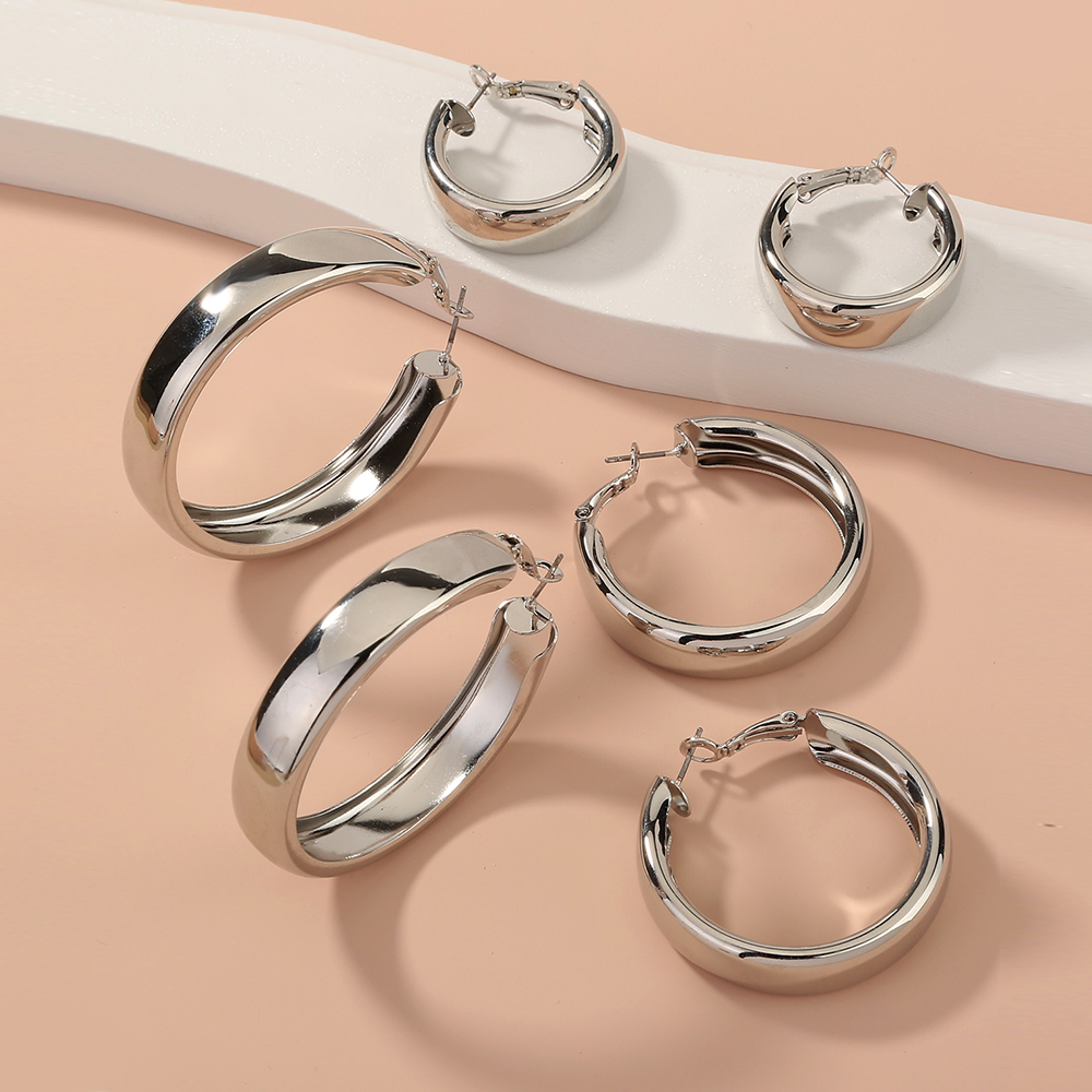 Fashion Geometric Alloy Plating Earrings 1 Set