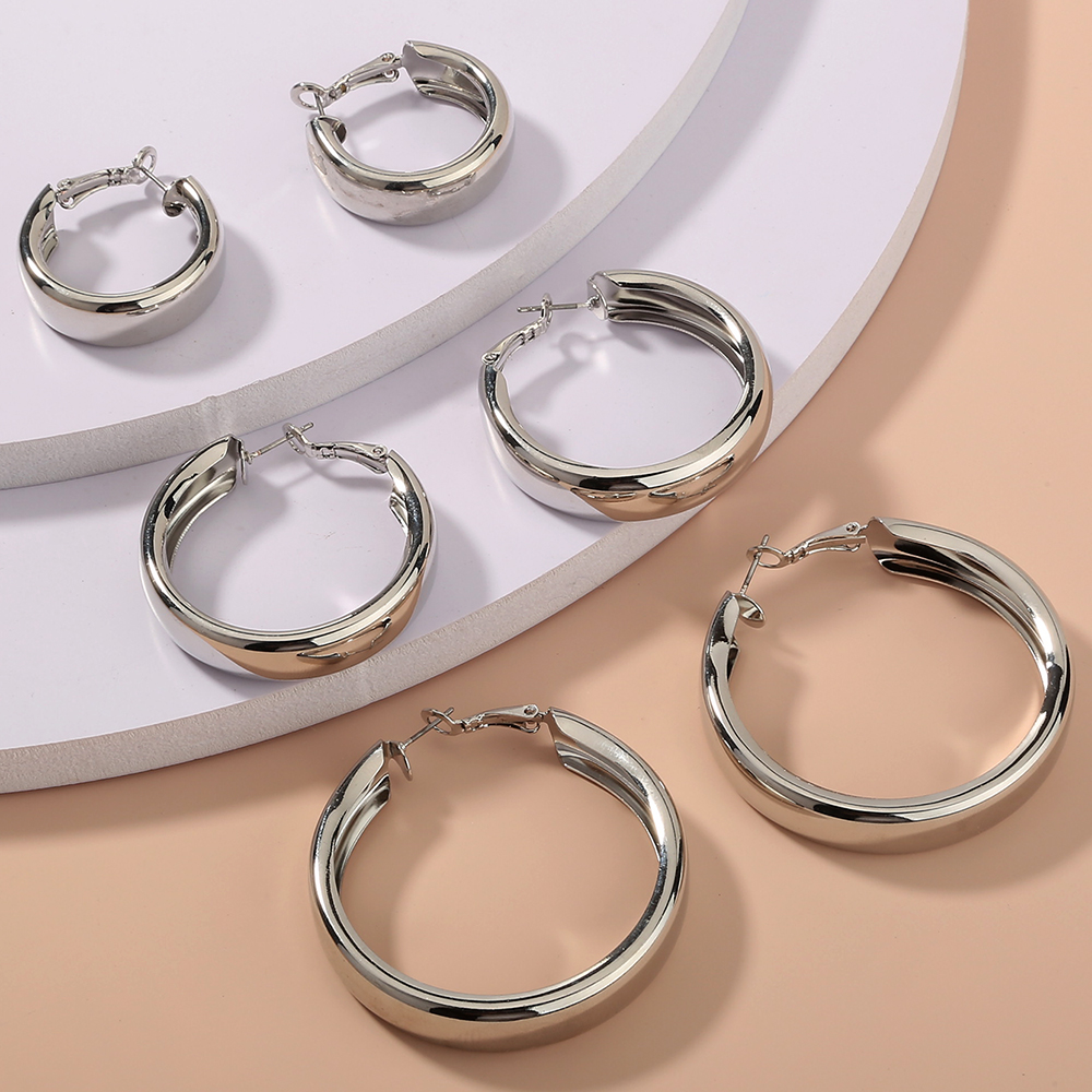 Fashion Geometric Alloy Plating Earrings 1 Set