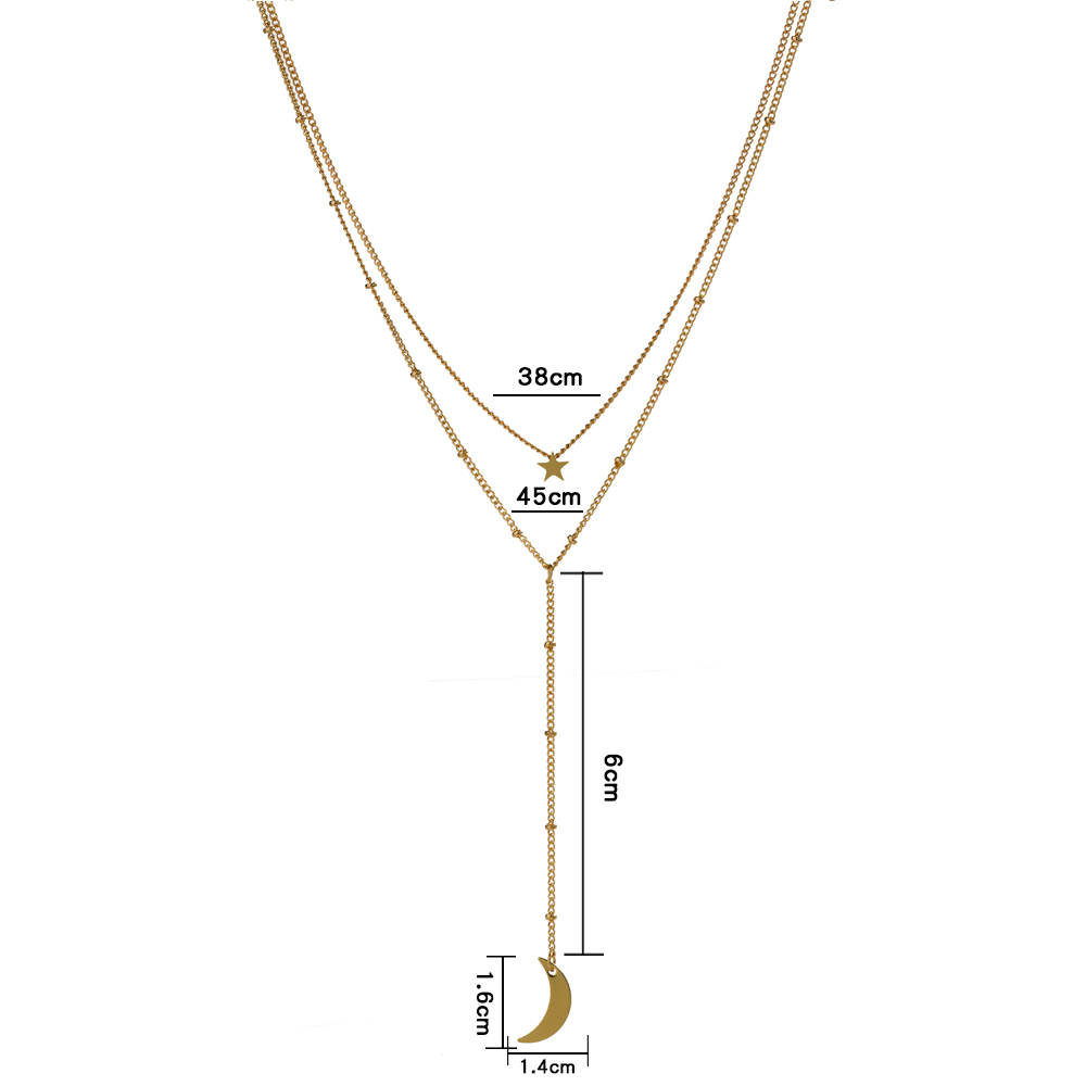 Womenu0027S Fashion Star Moon Alloy Copper Necklace Plating No Inlaid Necklaces