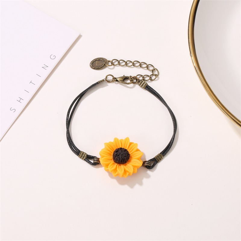 Pastoral Sunflower Alloy Bracelets