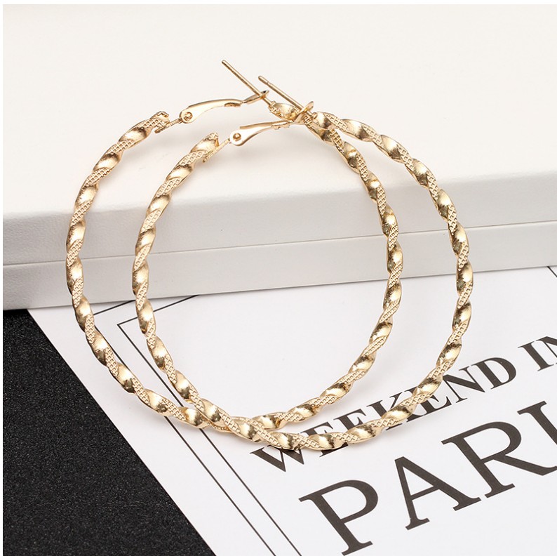 Womenu0027S Simple Style Circle The Answer Alloy Earrings Plating No Inlaid Earrings