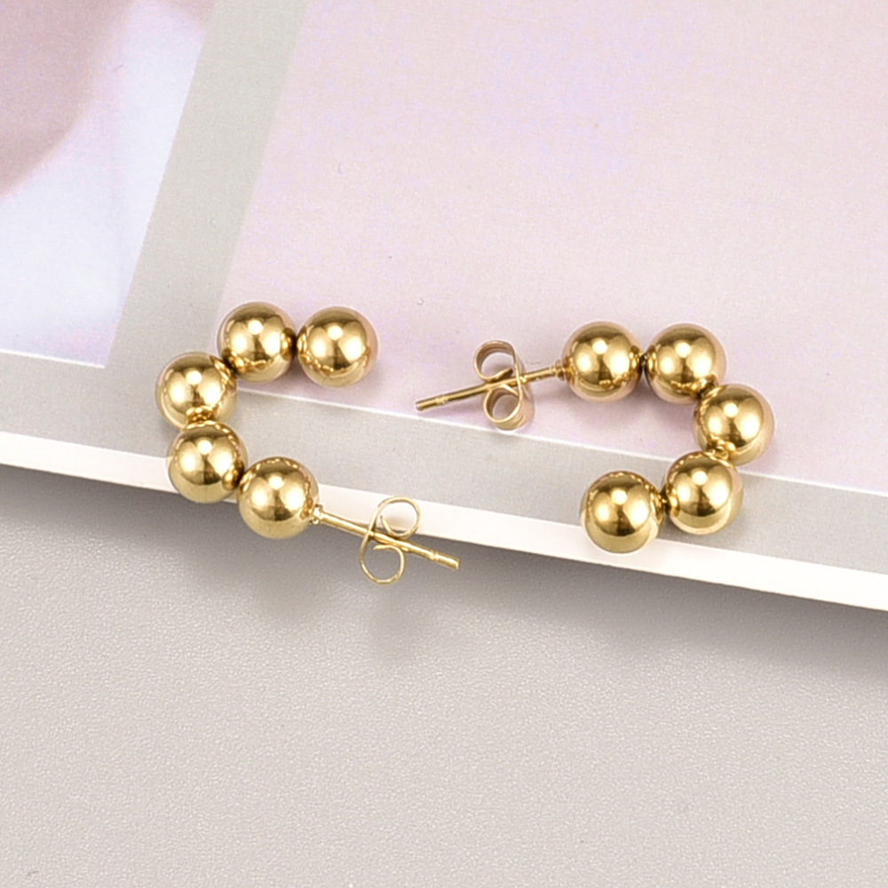 Womenu0027S Simple Style Geometric Titanium Steel Earrings Plating Stainless Steel Earrings