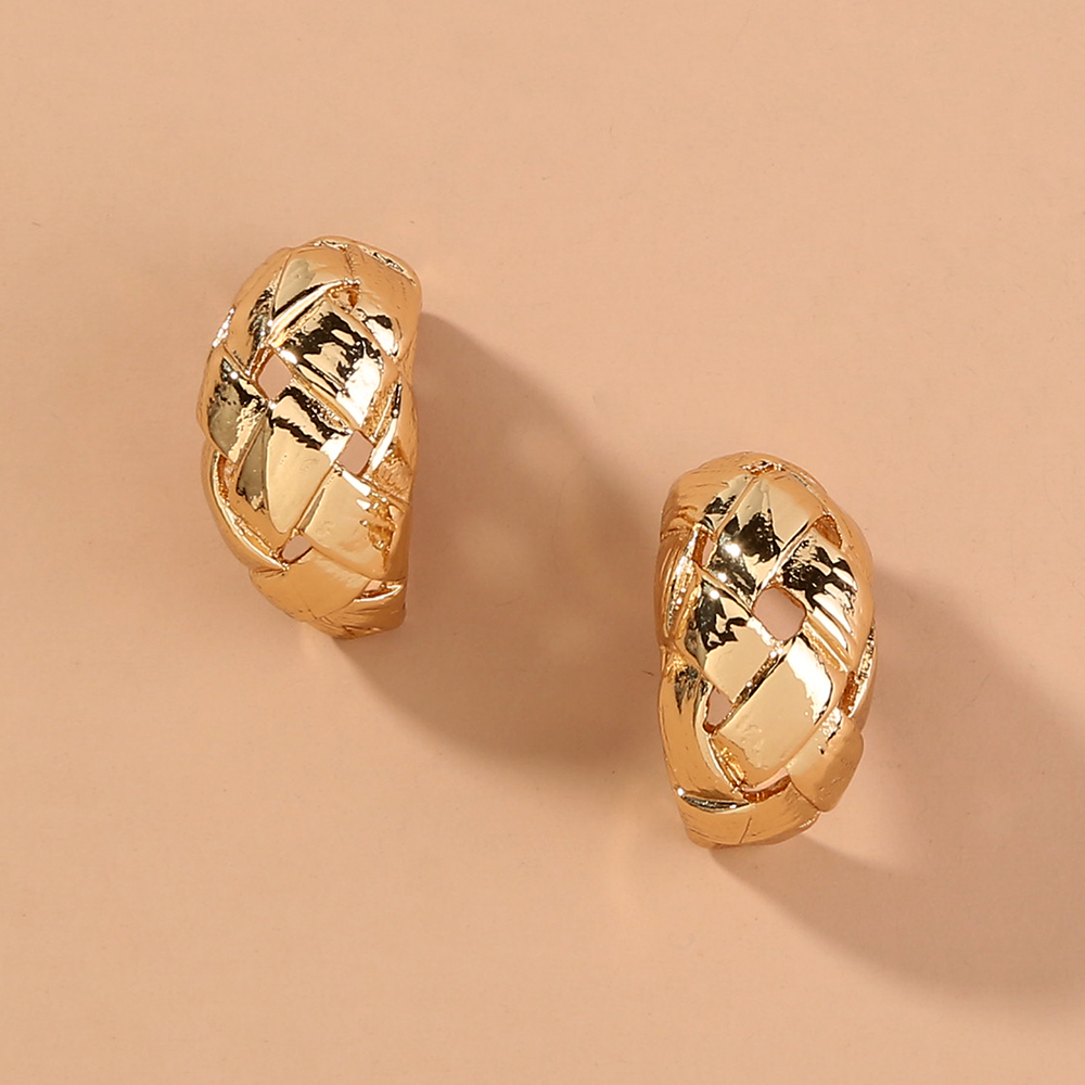 Simple Style C Shape Alloy Plating No Inlaid Hoop Earrings