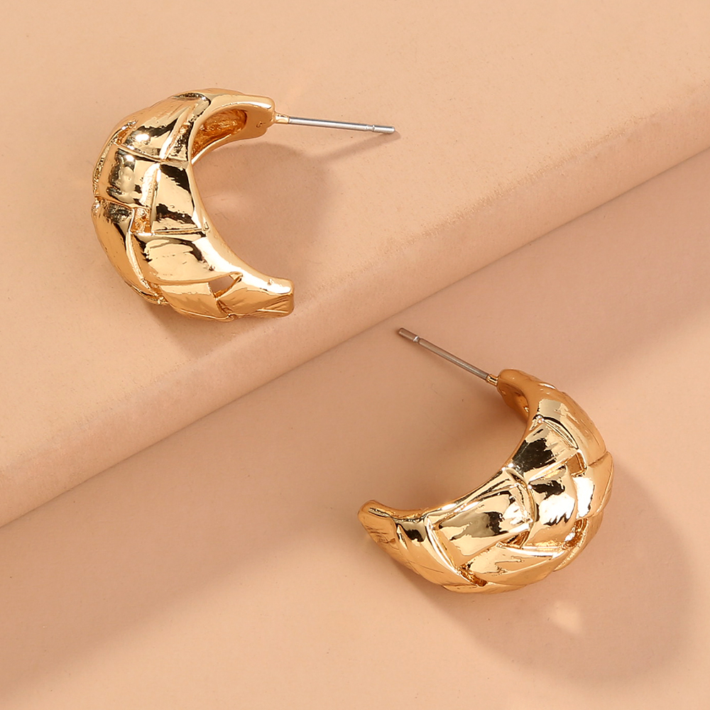 Simple Style C Shape Alloy Plating No Inlaid Hoop Earrings