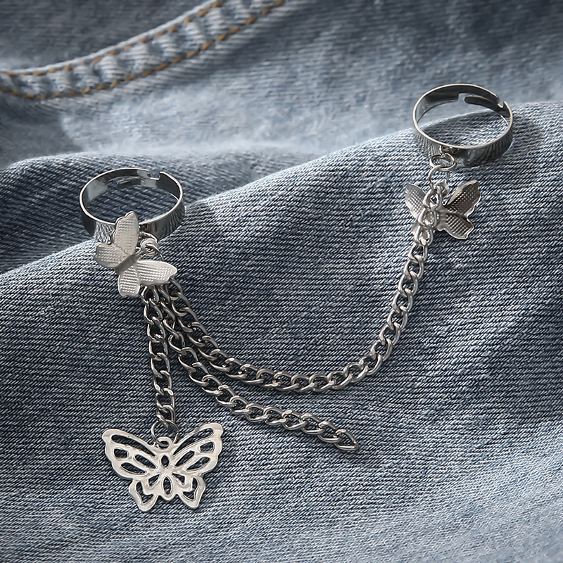 Fashion Butterfly Alloy Plating No Inlaid Rings