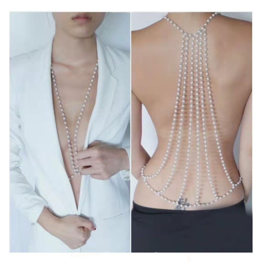 Sexy Geometric Imitation Pearl Body Chain 1 Piece