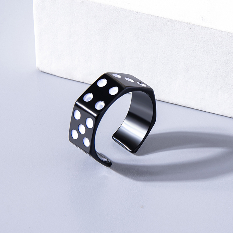 Menu0027S Retro Dice Alloy Rings Plating Rings
