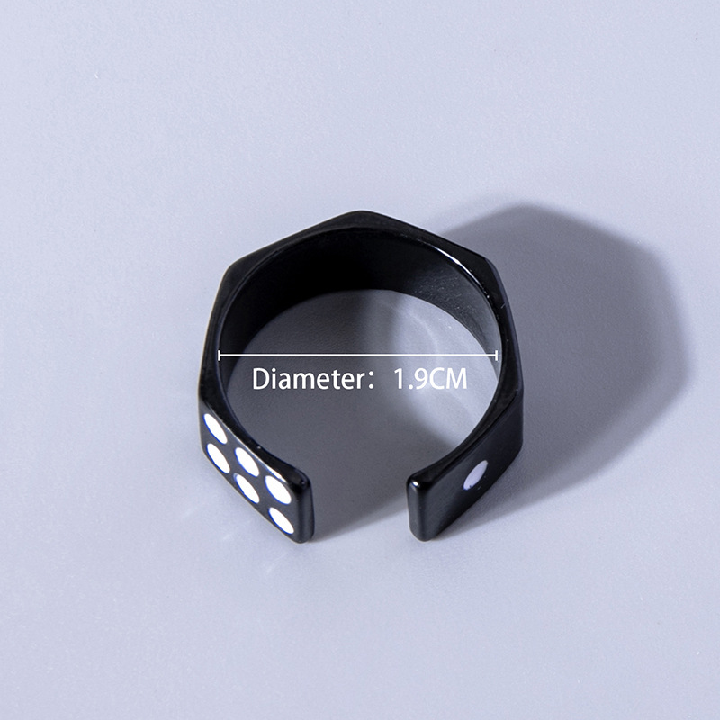 Menu0027S Retro Dice Alloy Rings Plating Rings