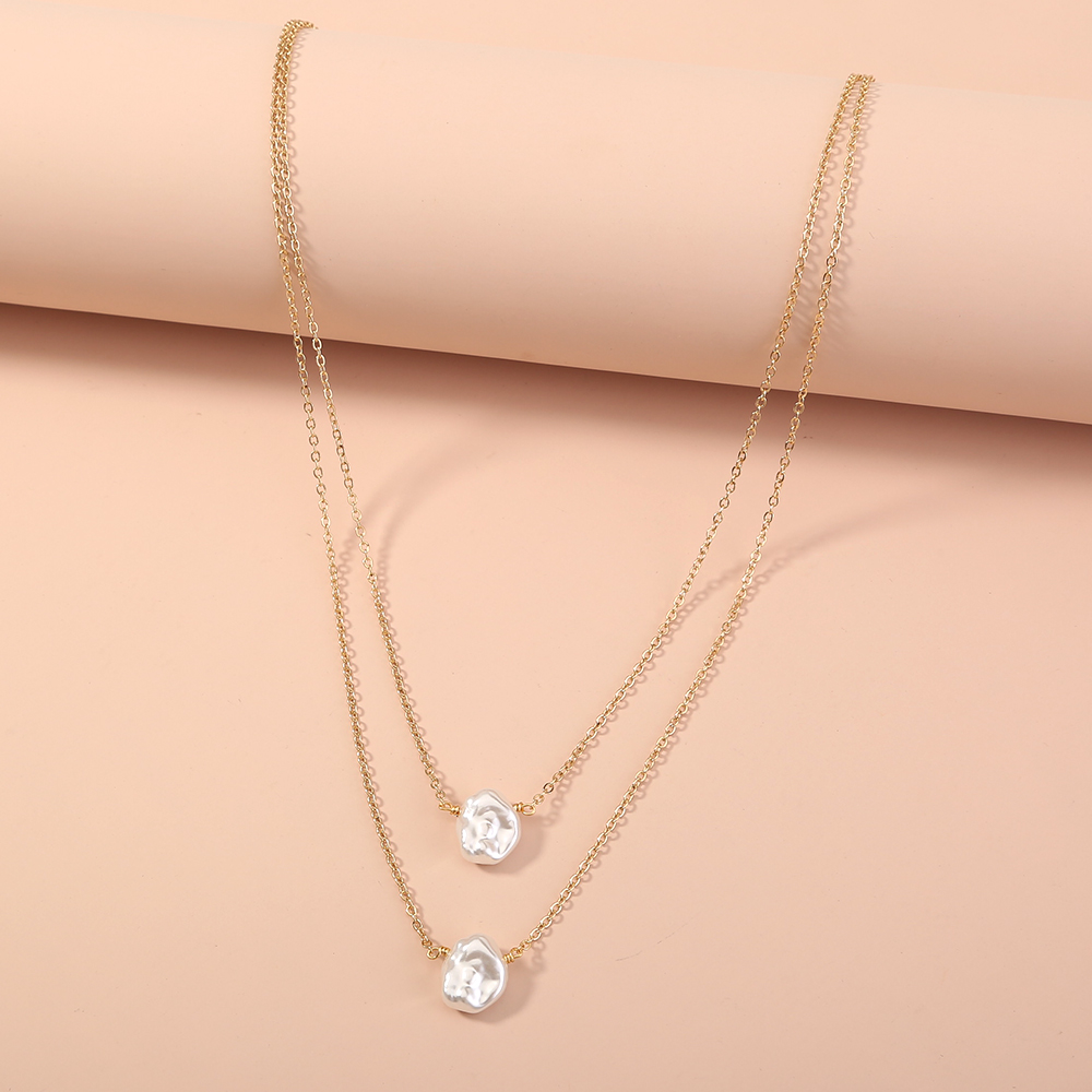 Simple Style Pearl Imitation Pearl Plating Artificial Pearl Necklace