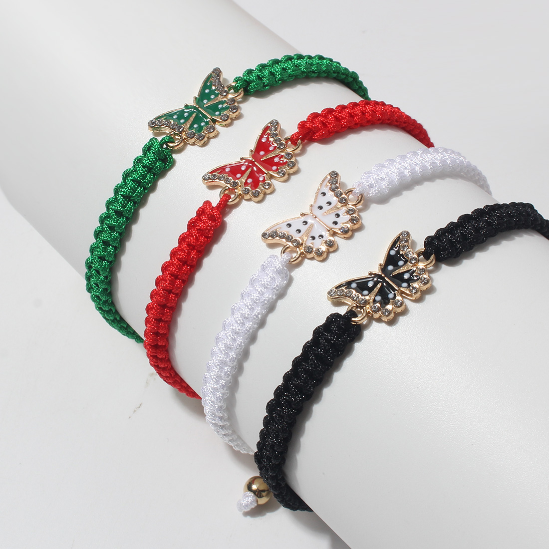 Fashion Butterfly Alloy Drawstring Inlay Zircon Bracelets