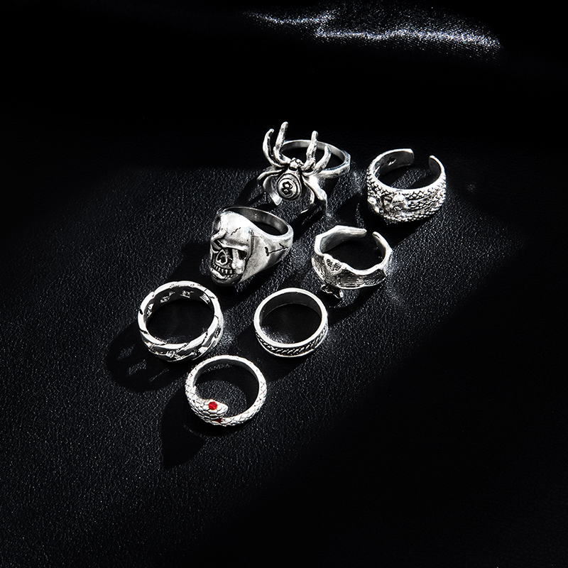 Punk Animal Skull Alloy No Inlaid Rings