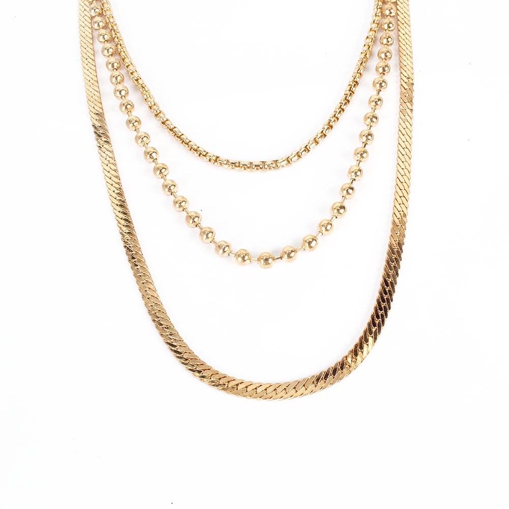 Simple Style Geometric Alloy Layered Necklace