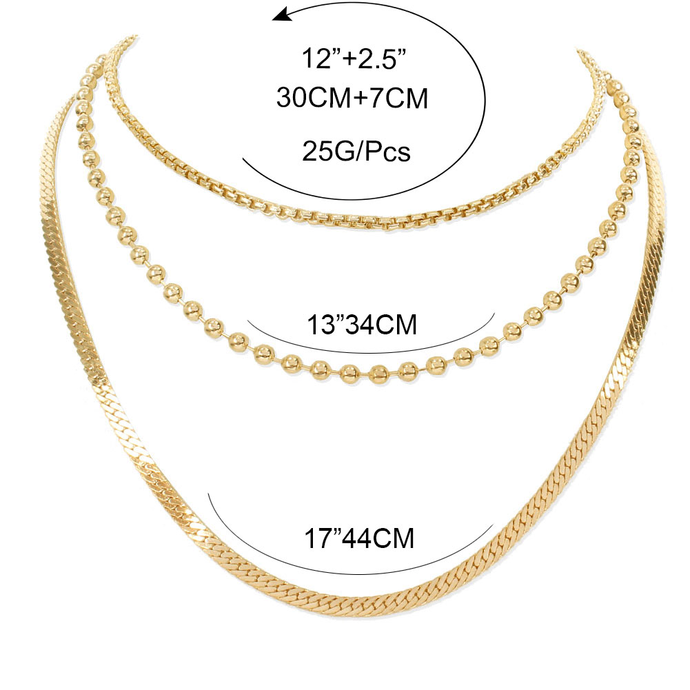 Simple Style Geometric Alloy Layered Necklace