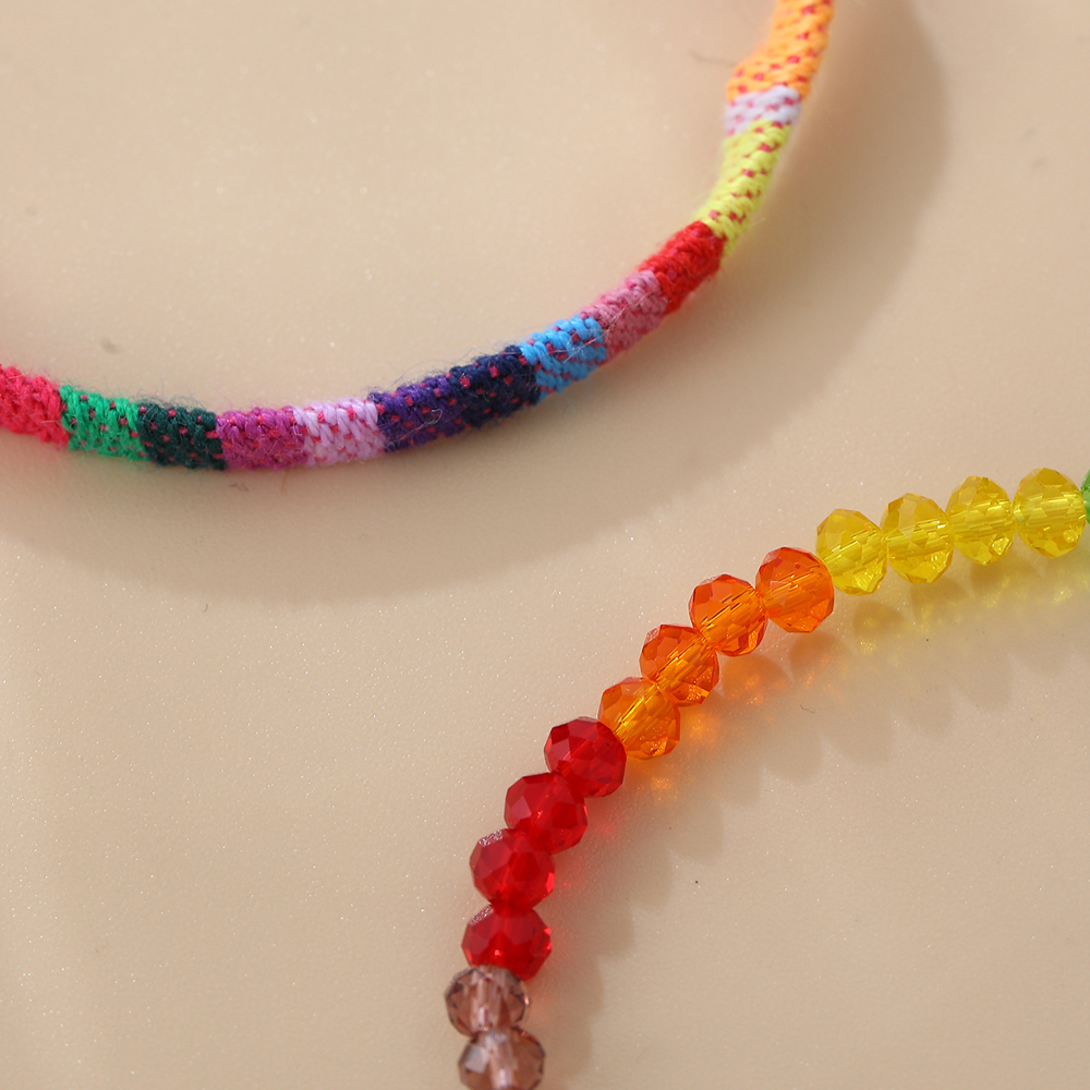 Retro Bohemian Simple Style Rainbow Beaded Bracelets