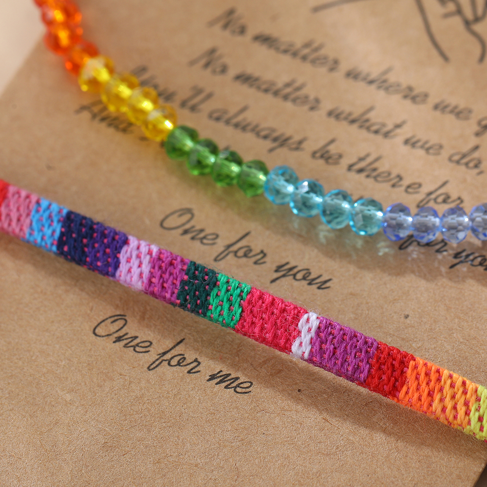 Retro Bohemian Simple Style Rainbow Beaded Bracelets