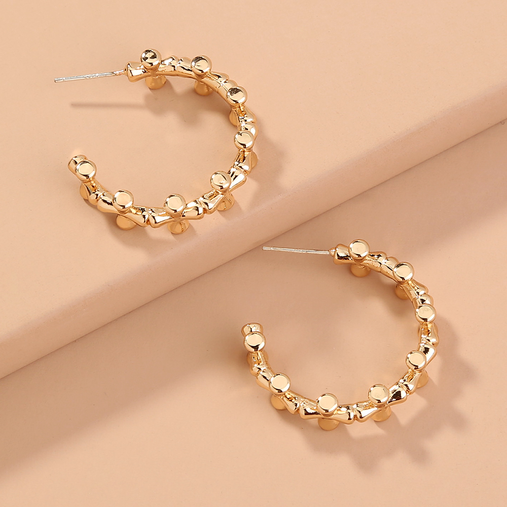 Fashion C Shape Alloy Plating No Inlaid Earrings 1 Piece