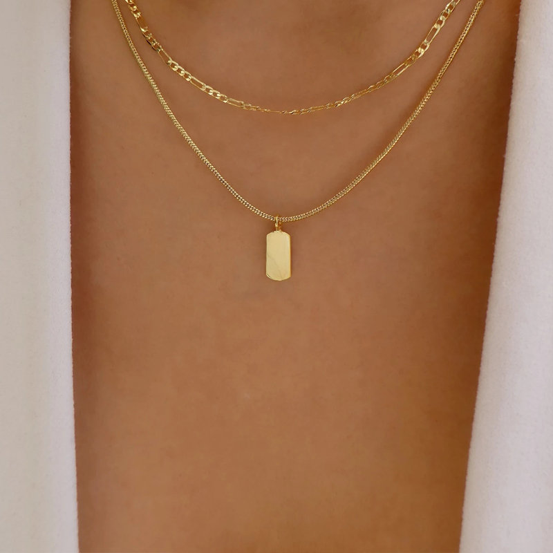 Womenu0027S Simple Style Geometric Alloy Necklace Layered Necklaces