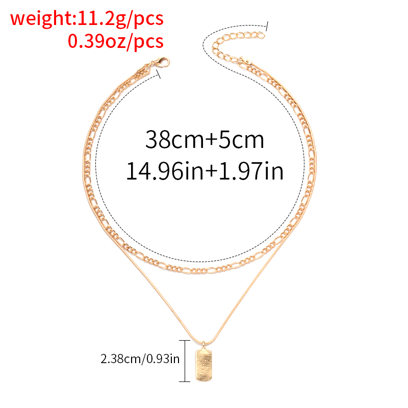 Womenu0027S Simple Style Geometric Alloy Necklace Layered Necklaces