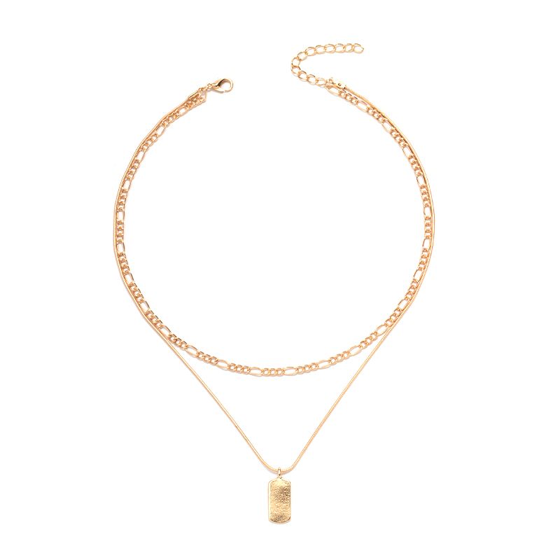 Womenu0027S Simple Style Geometric Alloy Necklace Layered Necklaces