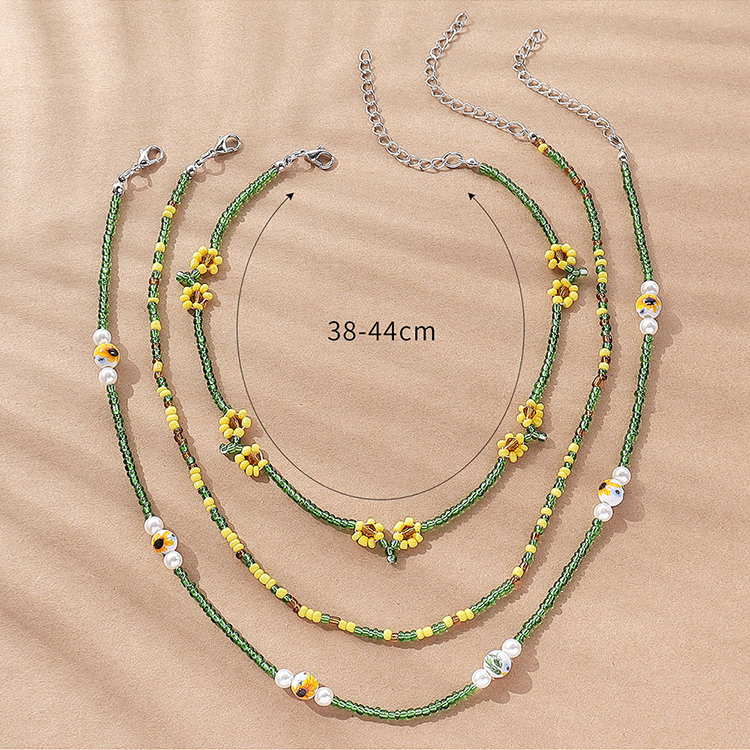 Womenu0027S Fashion Pastoral Flower Imitation Pearl Necklace No Inlaid Necklaces