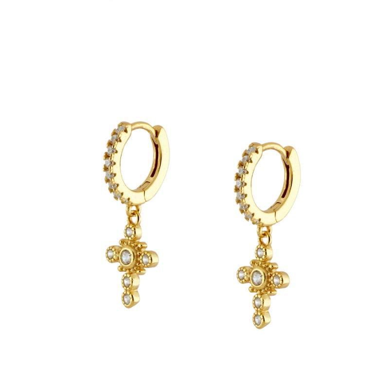 Womenu0027S Fashion Geometric Copper Earrings Gold Plated Inlaid Zircon Zircon Copper Earrings