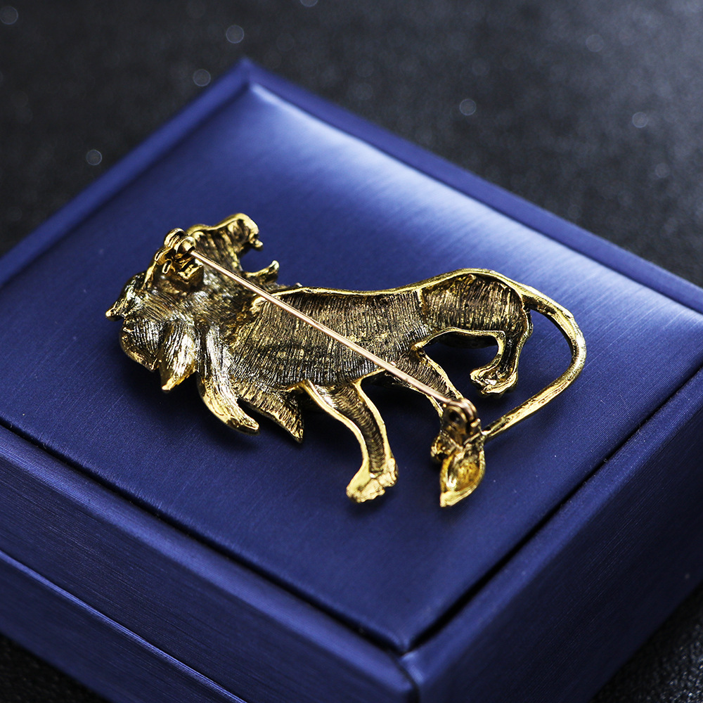 Retro Lion Alloy Plating No Inlaid Brooches