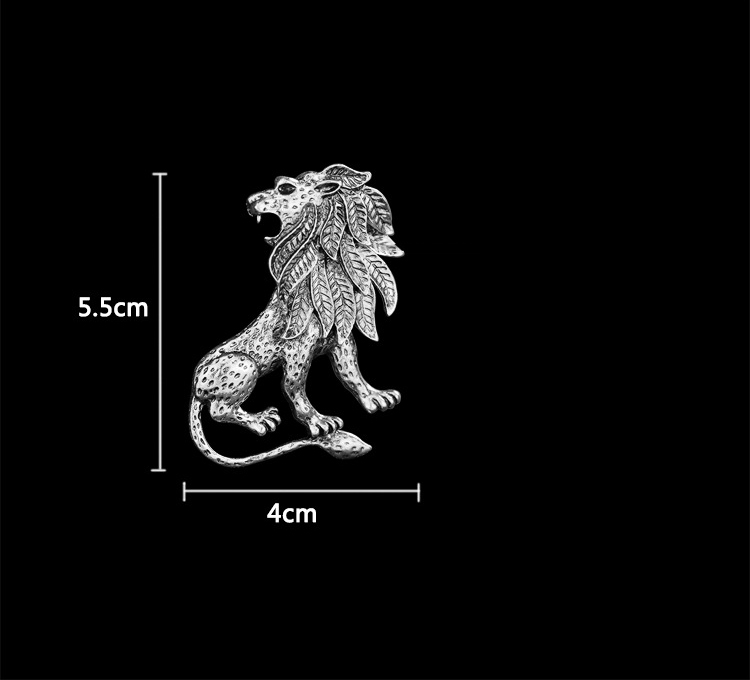 Retro Lion Alloy Plating No Inlaid Brooches
