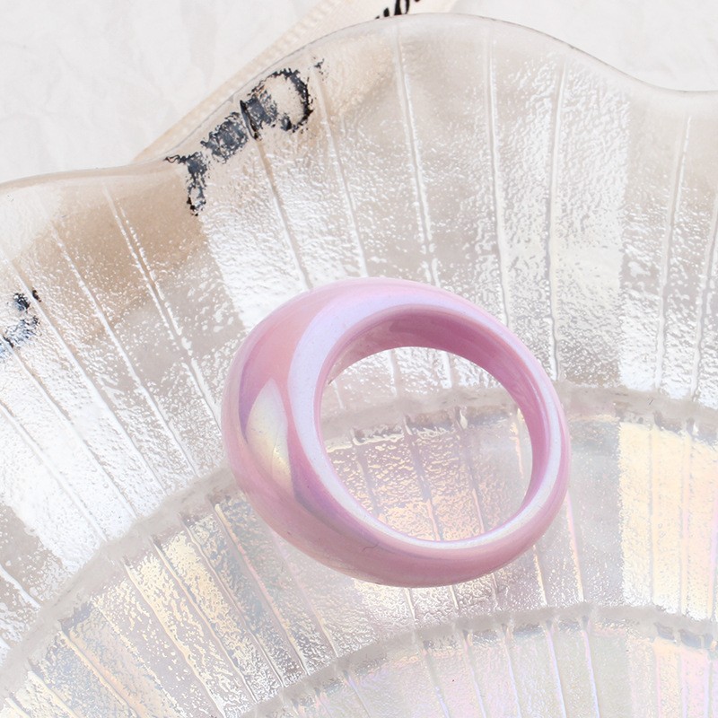 Womenu0027S Simple Style Solid Color Transparent Arylic Synthetic Resin Rings Rings