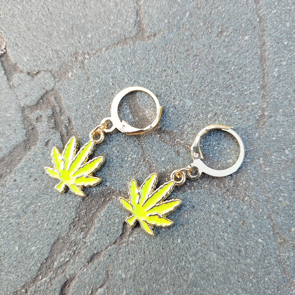 Vintage Style Maple Leaf Alloy Plating Earrings