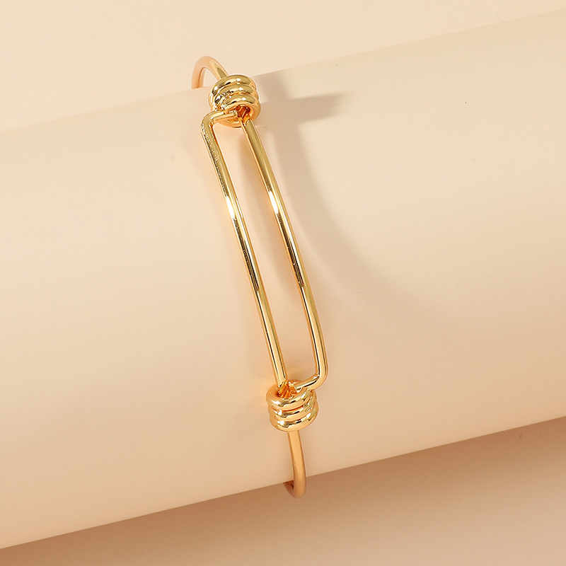 Fashion Geometric Alloy No Inlaid Bangle