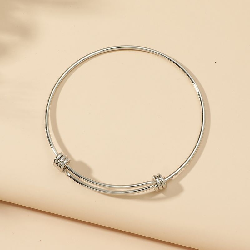 Fashion Geometric Alloy No Inlaid Bangle