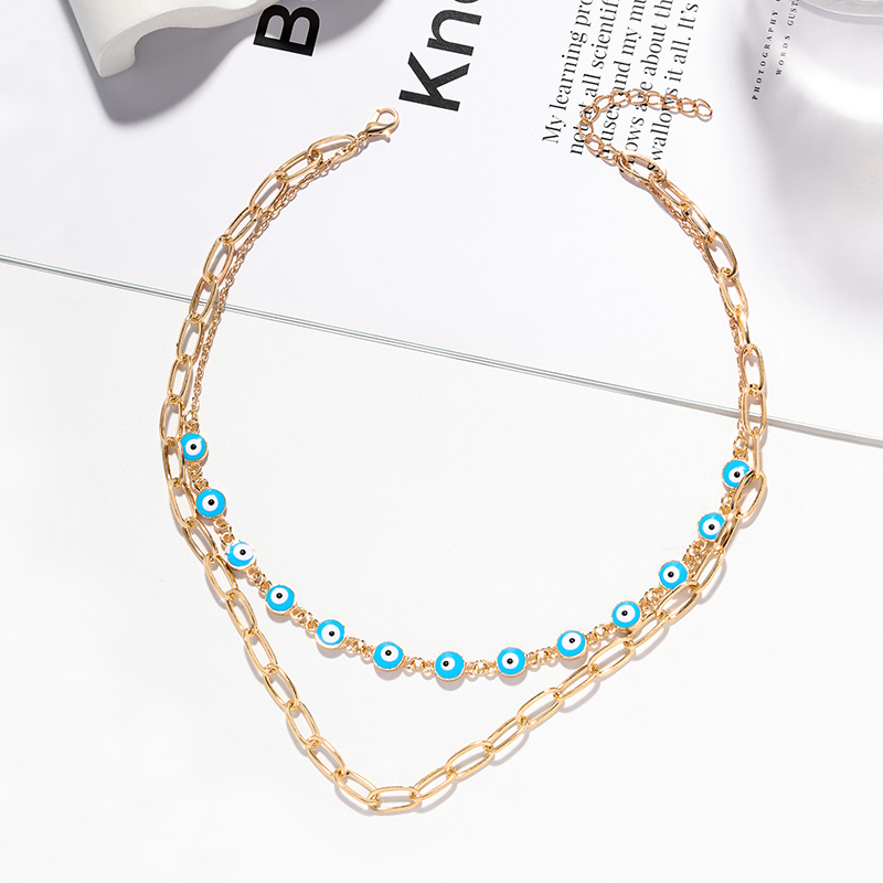 Fashion Eye Alloy Plating Necklace