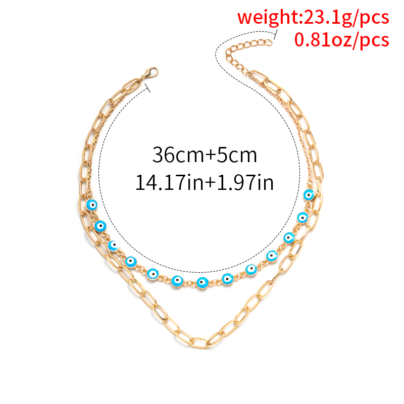 Fashion Eye Alloy Plating Necklace